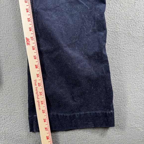 Talbots Corduroy Flare Pants Women 12P Navy Blue Cotton Spandex Stretch - Picture 5 of 10